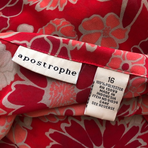 {Apostrophe} semi sheer blouse - Picture 8 of 8